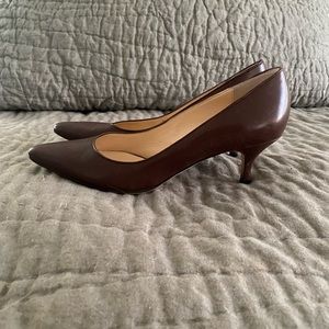 Brown Cole Haan kitten heel